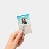 Ocean Water Beach Scene Foto Custom Ausweis (Handheld)