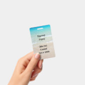 Ocean Water Beach Szene individuell Ausweis (Handheld)