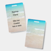 Ocean Water Beach Szene individuell Ausweis (Vorder- & Rückseite)