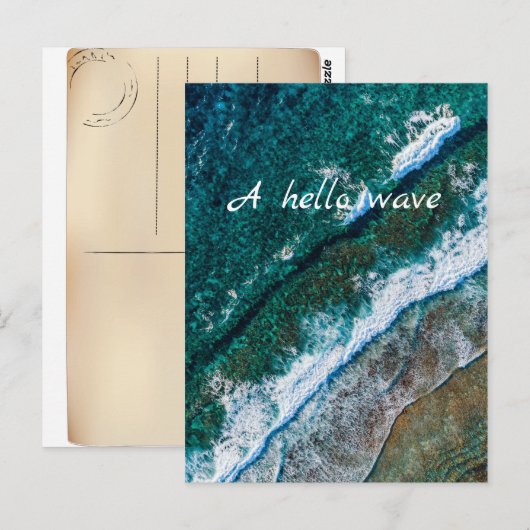 Ocean Water Beach Waves Postkarte (Vorne/Hinten)