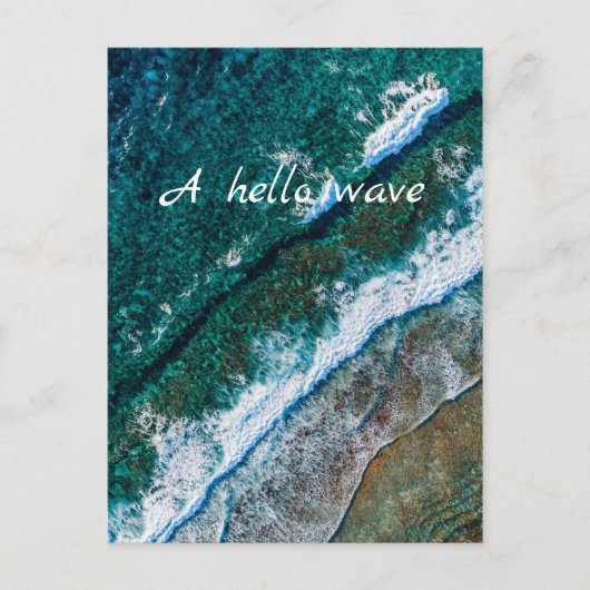 Ocean Water Beach Waves Postkarte (Vorderseite)