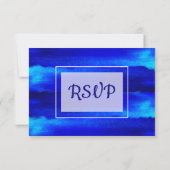 Ocean Water Blue Beachy Wedding RSVP Karte (Rückseite)