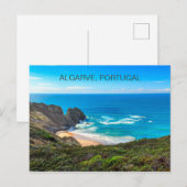 Ocean Water Malerei Algarve Portugal Postkarte (Vorne/Hinten)