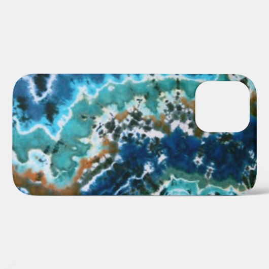 Ocean Water Reflection Lines Tie Dyes Case-Mate iPhone Hülle (Rückseite (Horizontal))