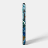 Ocean Water Reflection Lines Tie Dyes iPhone Hülle (Linke Seite)