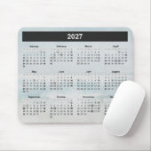 Ocean Watercolor 2027 Calendar Mousepad (Mit Mouse)