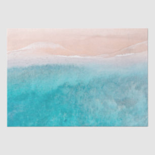 Ocean Watercolor Abstrakt 15x20 Decoupage Seidenpapier