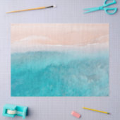 Ocean Watercolor Abstrakt 17x23 Decoupage Seidenpapier (Basteln)