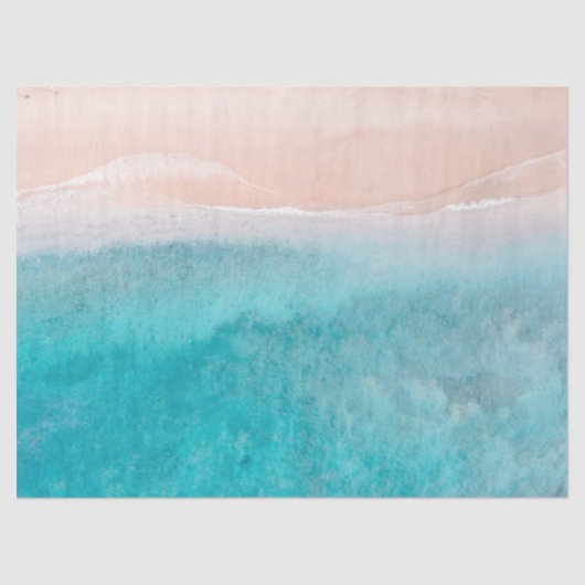 Ocean Watercolor Abstrakt 17x23 Decoupage Seidenpapier (Vorderseite)