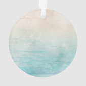 Ocean Watercolor BEACH BABY Sand Reisen Ornament (Rückseite)