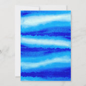 Ocean Watercolor Blue Wedding Einladung (Rückseite)