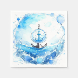 Ocean Watercolor Deluxe: Boy Baby Shower Serviette