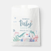 Ocean Watercolor unter der Sea Baby Dusche Geschenktütchen (Vorderseite)