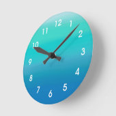 Ocean Watercolor Wall Clock Runde Wanduhr (Winkel)