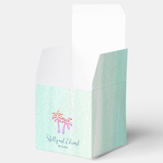Ocean Waters Miami Palms Hochzeit Geschenkschachtel (Geöffnet)