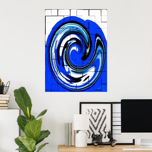 Ocean Wave Art Poster (Heimbüro)