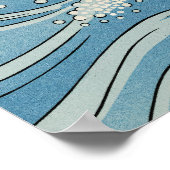 Ocean Wave Art Print – Japanese Woodblock Style Poster (Ecke)