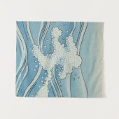 Ocean Wave Art Print – Japanese Woodblock Style Wandteppich (Vorderseite (Horizontal))