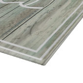 Ocean Wave auf Holz Plank Texture Familienname Str Schneidebrett (Ecke)