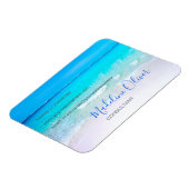 Ocean Wave Beach Blue Scene Moderne Magnet (Linke Seite)