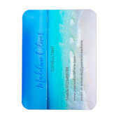 Ocean Wave Beach Blue Scene Moderne Magnet (Vertikal)