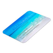 Ocean Wave Beach Blue Scene Moderne Magnet (Linke Seite)