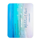 Ocean Wave Beach Blue Scene Moderne Magnet (Vertikal)