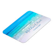 Ocean Wave Beach Blue Scene Moderne Magnet (Linke Seite)