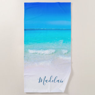 Ocean Wave Beach Moderne Szene Strandtuch