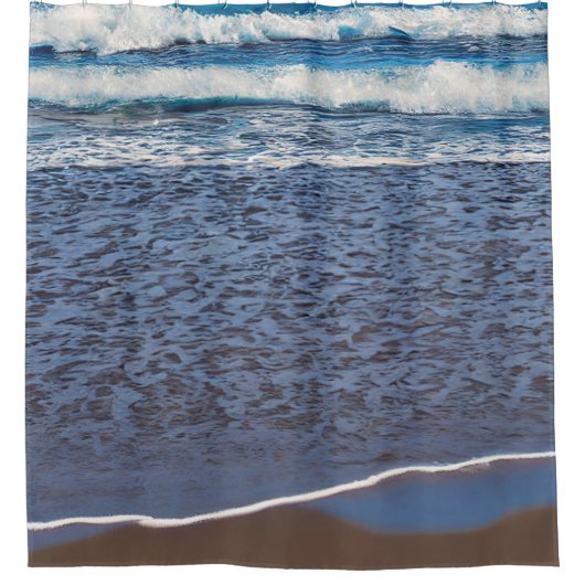 Ocean Wave Beach Shoreline Duschvorhang (Vorderseite)
