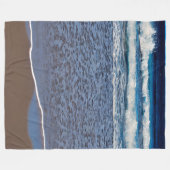 Ocean Wave Beach Shoreline Fleecedecke (Vorderseite (Horizontal))