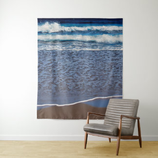 Ocean Wave Beach Shoreline Wandteppich
