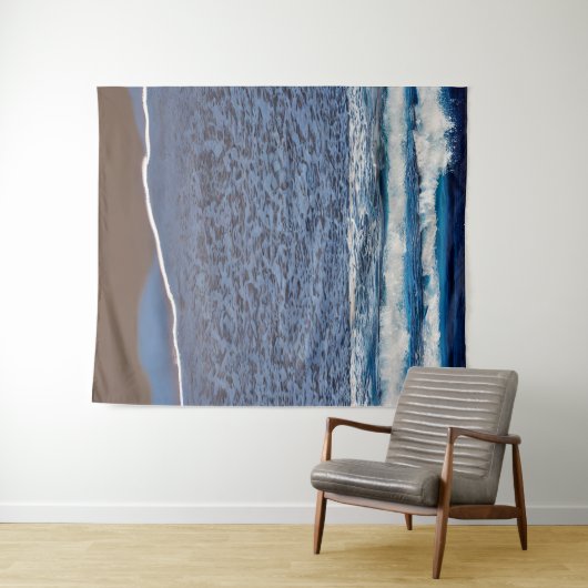 Ocean Wave Beach Shoreline Wandteppich (Beispiel (Horizontal))