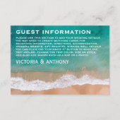 Ocean Wave, Beach Wedding Detail Begleitkarte (Vorderseite)
