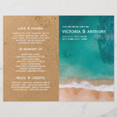 Ocean Wave, Beach Wedding Program (Vorderseite)