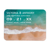 Ocean Wave, Beach Wedding Save the Date Magnet (Horizontal)