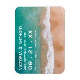 Ocean Wave, Beach Wedding Save the Date Magnet