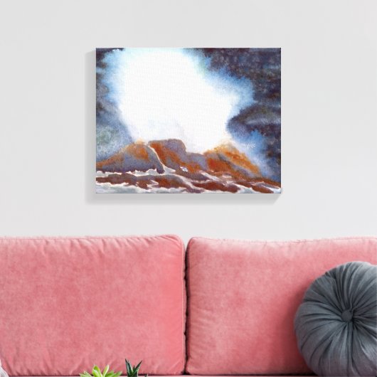 Ocean Wave Canvas Print Leinwanddruck (Insitu (Wohnzimmer))