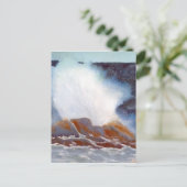 Ocean Wave Card Postkarte (Stehend Vorderseite)