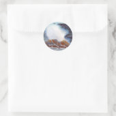 Ocean Wave Card Runder Aufkleber (Tasche)