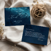 Ocean Wave Custom Wedding Danke Enclosure Card Begleitkarte