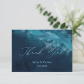 Ocean Wave Custom Wedding Danke Enclosure Card Begleitkarte (Stehend Vorderseite)