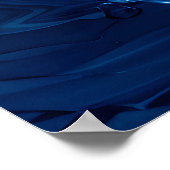 Ocean Wave Fluid Art Sunset Glow Abstract Poster (Ecke)