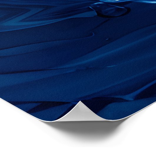 Ocean Wave Fluid Art Sunset Glow Abstract Poster (Ecke)