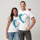 Ocean Wave Heart Design T-Shirt (Unisex)