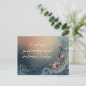 Ocean Wave Inspirational Calming Message Postkarte (Stehend Vorderseite)