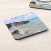 Ocean Wave John Smith's Bay Beach Bermuda Getränkeuntersetzer (Linke Seite)