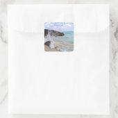 Ocean Wave John Smith's Bay Beach Bermuda Quadratischer Aufkleber (Tasche)