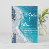 Ocean Wave Luxury Invitation Einladung (Stehend Vorderseite)