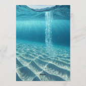 Ocean Wave Luxury Invitation Einladung (Rückseite)